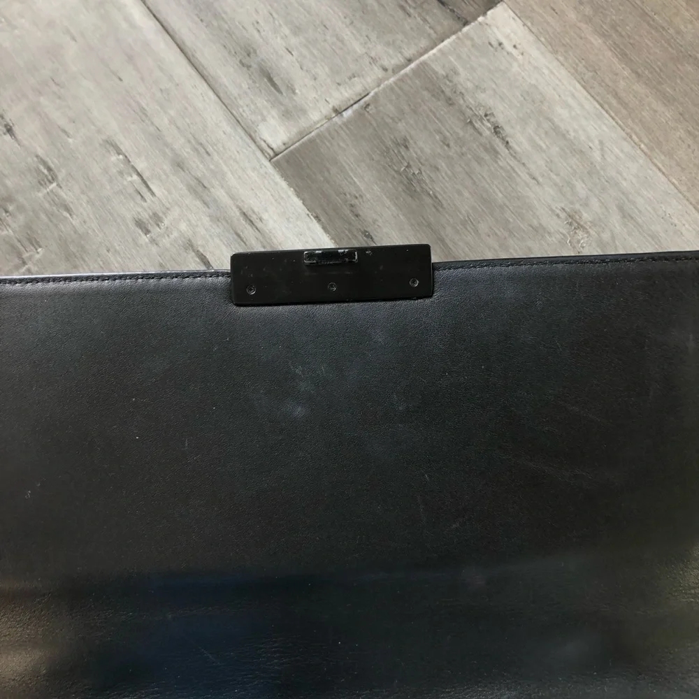 Michael Kors Callie All Black Patent Leather Lambskin Satchel Handbag Crossbody - Picture 11 of 14